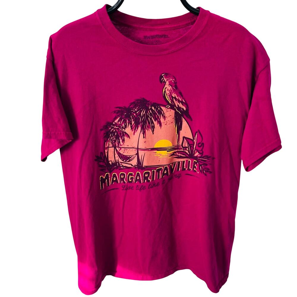 Margaritaville Live Life Like A Song Parrot Sunset Graphic T-shirt Adult LG